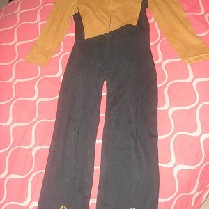 Early Star Trek: TNG Operations/Engineering/Security jumpsuit. This was made by my brother as part of a school sewing project when I was only 8 years