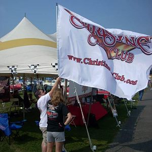 Raising the CCC Flag in Carlisle, PA.

See more at www.ChristineCarClub.com