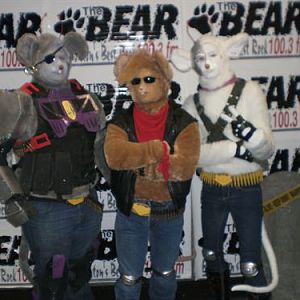 Biker Mice from Mars, the only photo I have of them. I will never sew that much fur again.