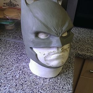 week 2, a little refining and trying to put a little character into the mask, the arkham origins mask was a big inspiration.