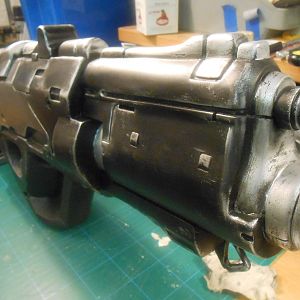 Weathering the M37 Falcon MassEffect3 gun front view