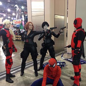 Domino, BW, Deadpools and spidey