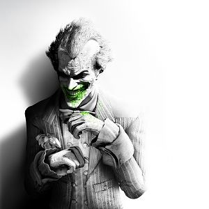 batman arkham city joker smile suit flower fan art black and white 19699 300x300