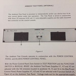 Oven Ambient Control panel, jump seat rear boxed unit