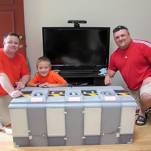 Me, my son, and the other financial-backer of the project (left-to-right).