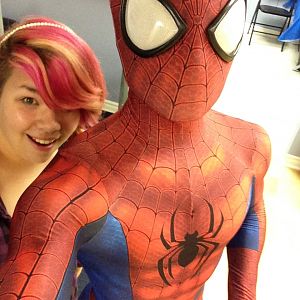 My first time wearing my Ultimate Spider-Man Suit!