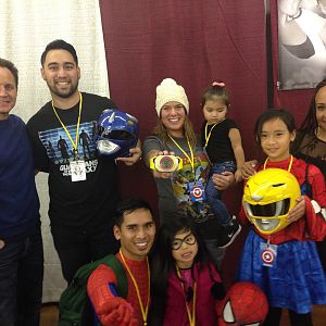 Family photo with David Yost (Blue Ranger) and Karan Ashley (Yellow Ranger)