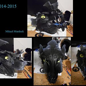 Otachi head I've been working on. She is made from a round nose dragon base from DVC with a TON of editing (full progress on the edits can be found on