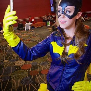 Batgirl just doing a little social networking.