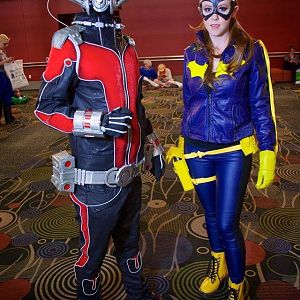 My fellow cosplayer and Husband and his AntMan Costume.