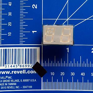 Modern dual digital 7 segment LED displays with Overflow indicators.

I bought these because they were very cheap, although the "minus sign" portion