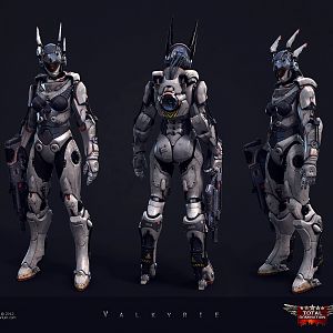 1600x1424 19610 Valkyrie 3d sci fi with gun robot woman space cyborg valkyrie picture image digi