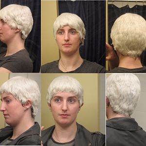 wig altered to fit better top is before bottom is after alterations