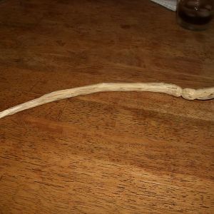 This is an older version of a wand I carved from a stick I found on the ground.