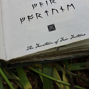 The Fountain of Fair Fortune Title Page with Hermione's translation