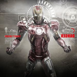 IRON MAN2 2011.Battle damaged.Battle damaged.. l photographed the model then added effects etc 2014...