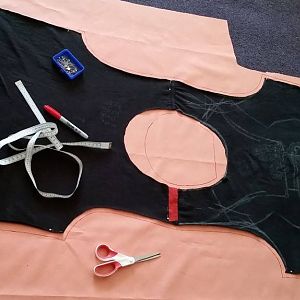 036 cuttingfabricfortopamendingpatternonthefly