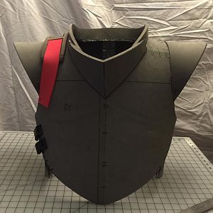 After the fit test I made the front chest collar piece. This was also difficult! It took several attempts but I was finally happy with the result. Her