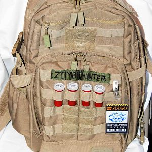 Colorado Zombie Hunter's backpack prop.