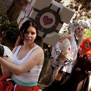 Chell, Companion Cube, Glados, Cake
Photo by Clint Hay / Marmbo