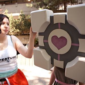 Chell and Companion Cube
Photo by Clint Hay / Marmbo