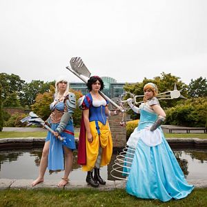 Keyblade Master Kida - Atlantis/Kingdom Hearts
with Snow White (http://light-as-a-heather.tumblr.com/) 
and Cinderella (https://www.facebook.com/Mae