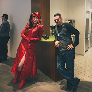 Marvel - Uncanny Avengers - Scarlet Witch
with Tony Stark
Photo by Mike Browne https://www.facebook.com/mike.browne