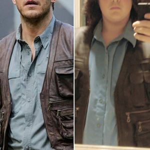 A side-by-side comparison of my vest and shirt.