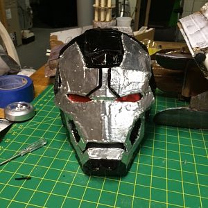 helmet after paint and eyes.