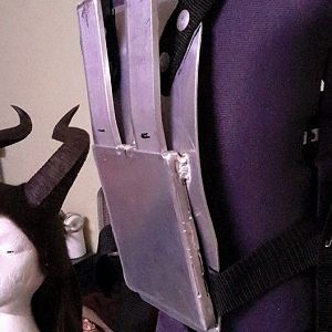 Metal back brace made for the wings (not made by me but only designed) I worked closely with a friend for this to come about.