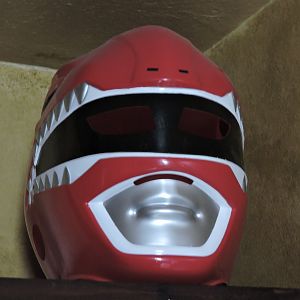 MMPR Red Ranger Halloween Costume helmet.