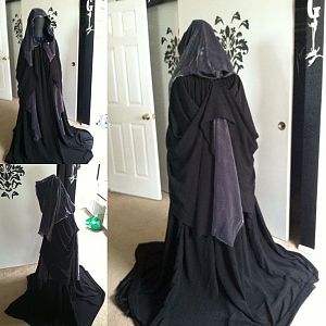 Cloak fabric draping practice
