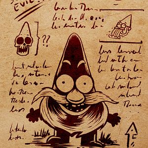 And example of a page I invented for my Gravity Falls replica. Inner pages on black and white hi res can be downloades over my site: http://elderprops