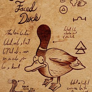 And example of a page I invented for my Gravity Falls replica. Inner pages on black and white hi res can be downloades over my site: http://elderprops