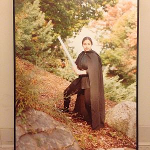 This old wall poster size photo of me as Jedi Master... I was young. I made cape and made lightsaber out of flashlight and long roller.