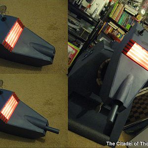 found couple of photos of my K9... 
K9 nose blaster completed. It can be move by hand. Eye panel is lighted.