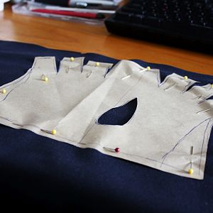 Glove pattern. Using pleather