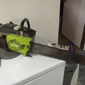 The chainsaw from the Texas Chainsaw Massacre!!! (The original please...the rest kind of sucked!!!)  While the saws themselves are commercially availa