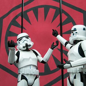 Classic Stormtroopers in front of First Order Banner NKA688301