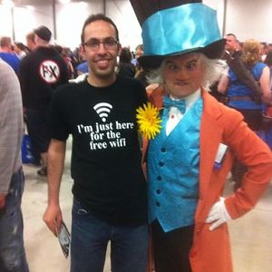 Mr Hatter and fan