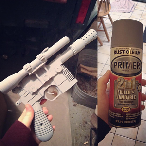 Primed blaster - used an automotive grade filler and sandable primer to achieve as smooth as a surface as possible!