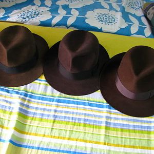 My fedoras: 
Christy's Adventurer, Akubra Federation IV Deluxe, Peters Brothers