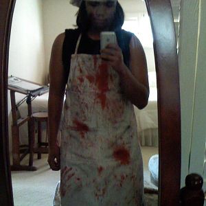 Halloween 2007 - Some demented butcher. Modified a pencil to look like a meat cleaver to write with in school, sadly no pics of it.