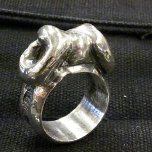 Dread Pirate Ring from World of Warcraft.  Sculpted in Jeweler's wax, cast in sterling silver.