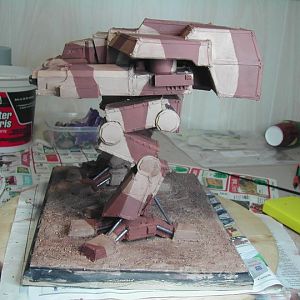 scratch built warhound titan, weathering still in progress