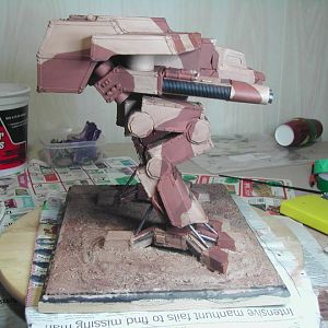 scratch built warhound titan, weathering still in progress