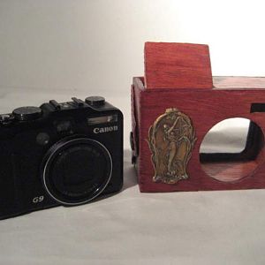 SteamPunk Camera Case Mk. 1
made to house my Canon G9 Camera