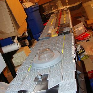 This is my scratchbuild off the cuff version of the USS CYGNUS, the small Palamino ship in the front will give you an idea of scale, I eyeballed all o