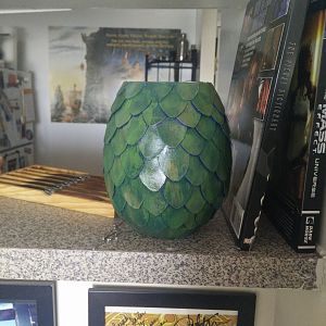 Game of Thrones Dragon Egg Cookie Jar, made by myself. The lid broke, sadly