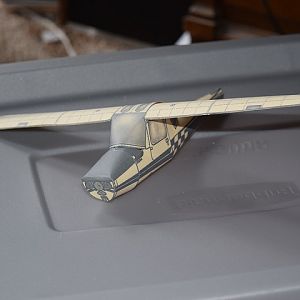 01
Paper model of a Cessna 152, minus the tail.